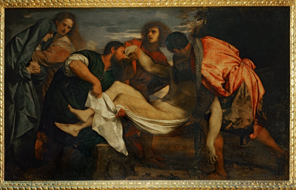 Le Transport du Christ au tombeau - Entombment of Christ ... 作者 提香（c.1488-1576）