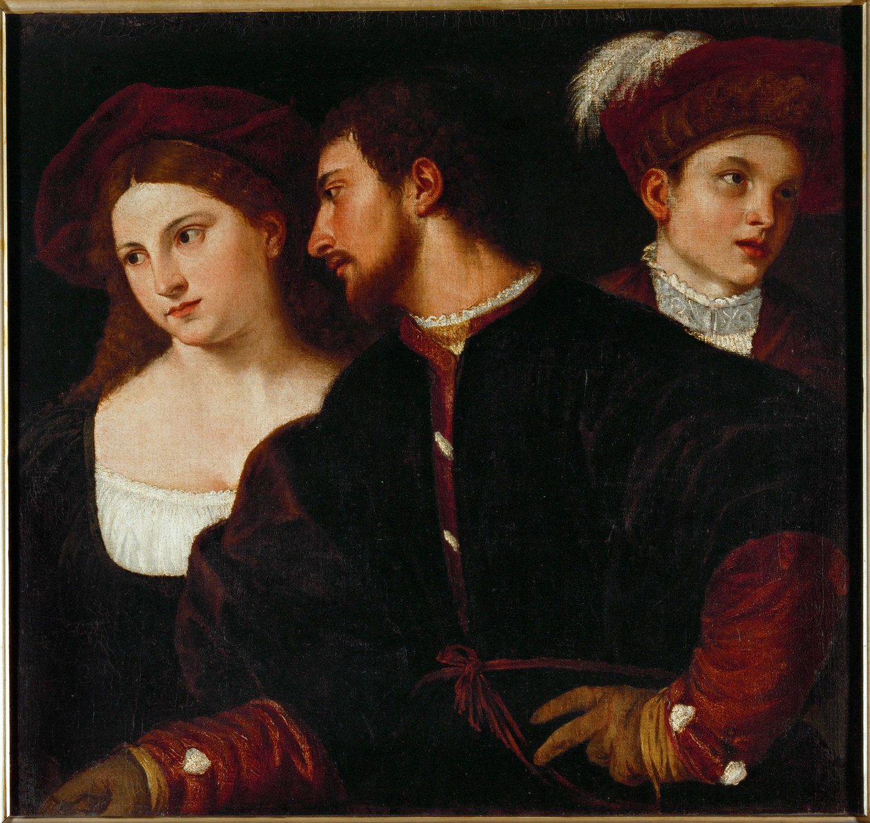 与朋友的自画像... 作者 提香（c.1488-1576）
