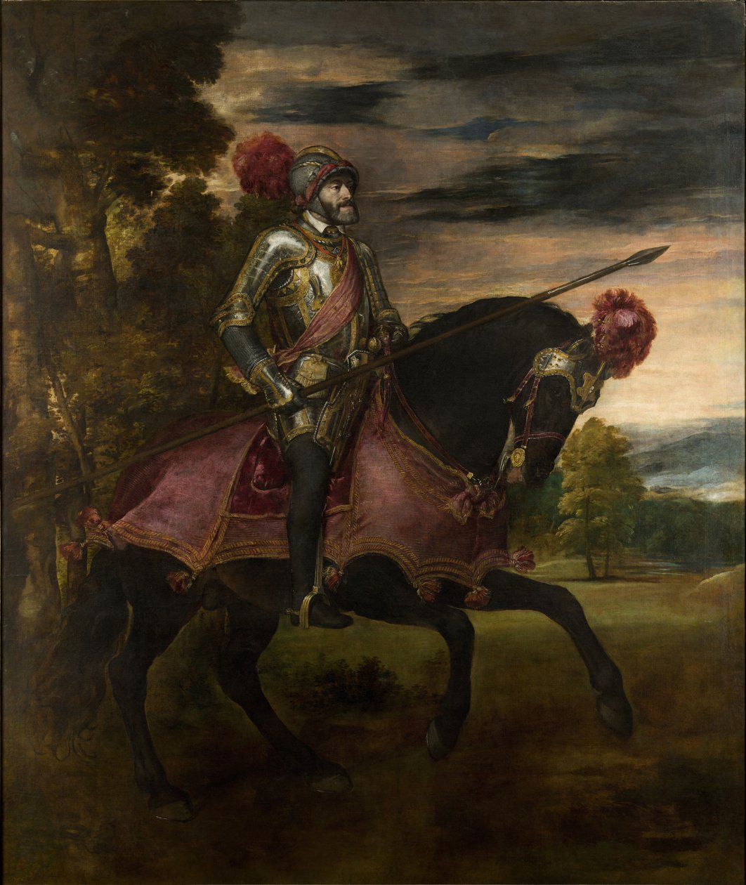 穆尔贝格骑马的皇帝查理五世（1500-58） 作者 蒂齐亚诺·韦切利（Tiziano Vecelli）