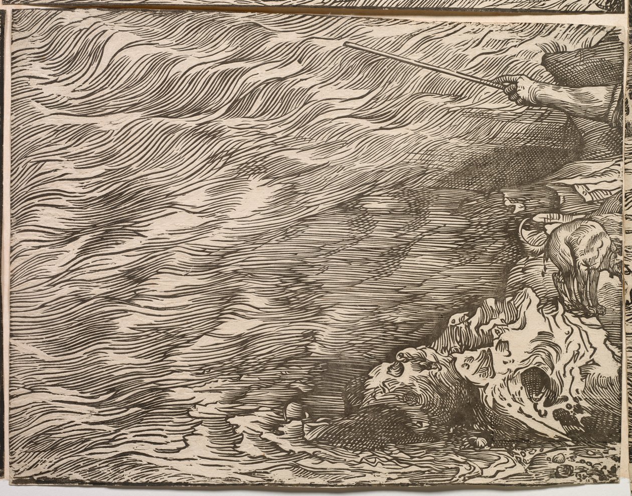 法老的军队被淹没在红海中 作者 提香（c.1488-1576）