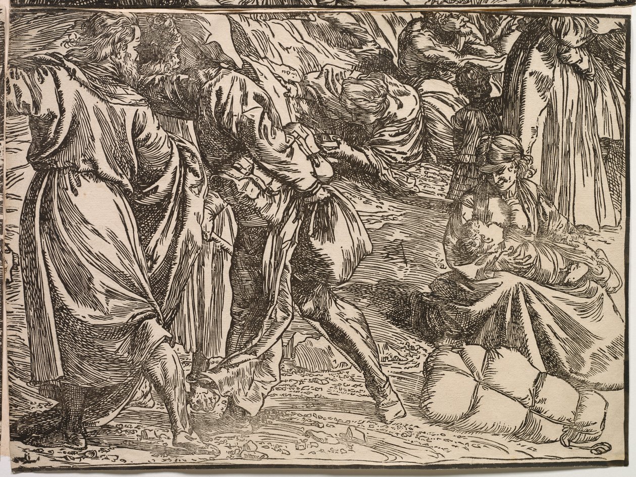 法老军队沉入红海 作者 提香（c.1488-1576）