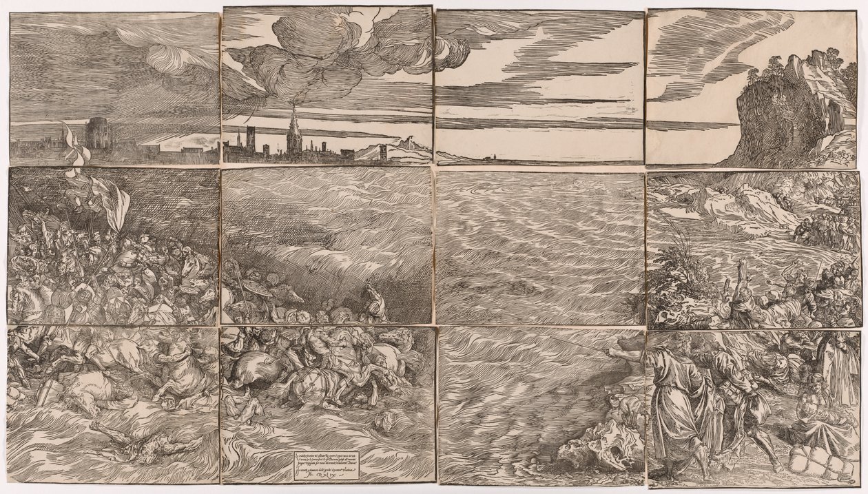 法老军队沉入红海 作者 提香（c.1488-1576）