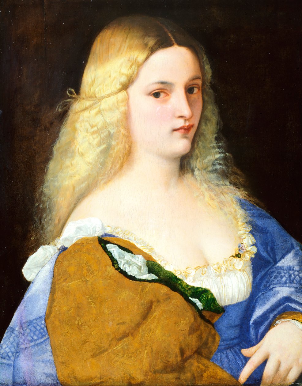 提香（约1490-1576年），布面油画，64x51厘米 作者 提香（c.1488-1576）