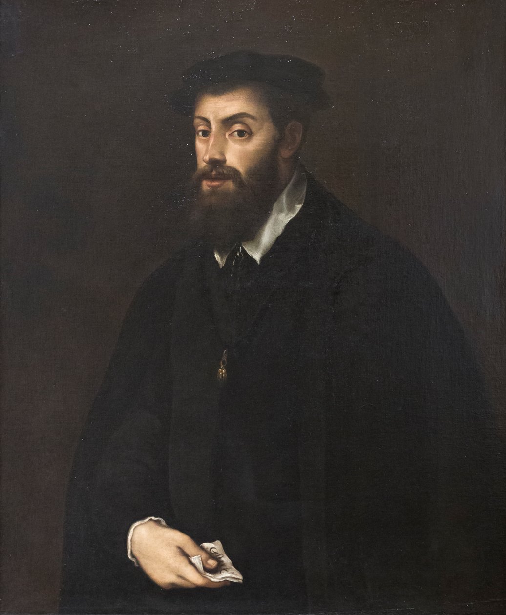 查理五世，取材于 Tiziano Vecellio（布面油画） 作者 提香（大约1488年1576年）（之后）