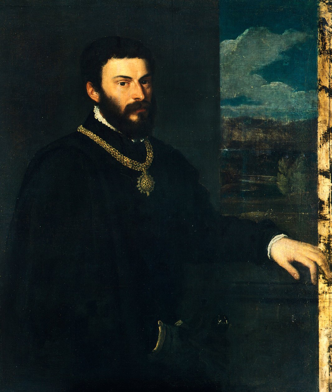 Antonio Porcia 伯爵和 Brugnega 作者 提香（c.1488-1576）