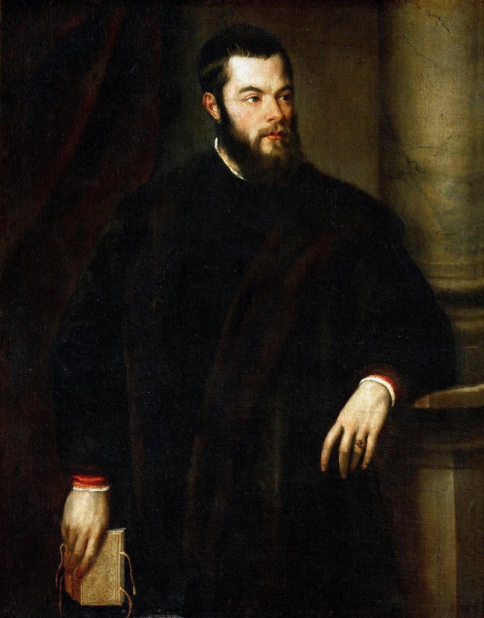 Portrait of Benedetto Varchi (1503-1565) , by Titian (1488-1576). Oil on canvas, c.1540. Dimension : 117x91 cm. Art History Museum, Vienne 作者 蒂齐亚诺·韦切利（Tiziano Vecelli）