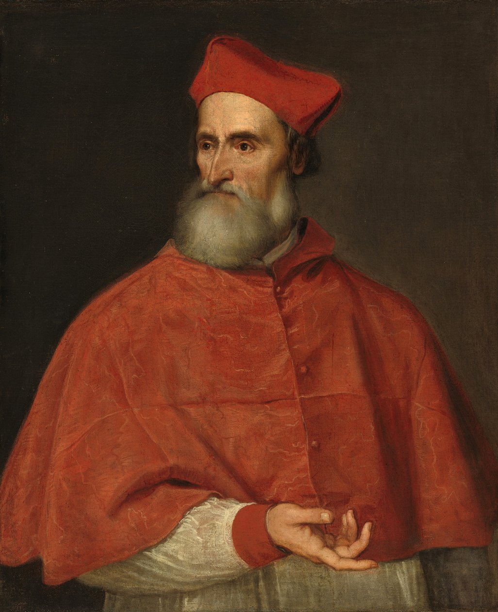 红衣主教Pietro Bembo的肖像，约1540年（布面油画）。 作者 蒂齐亚诺·韦切利（Tiziano Vecelli）