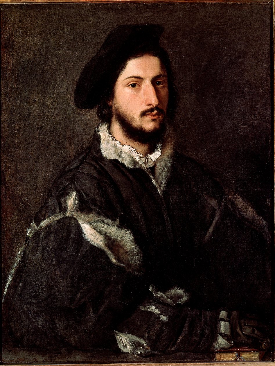 文森佐·莫斯蒂的肖像画由 Tiziano Vecellio 称为提香（约 1490-1576） 作者 蒂齐亚诺·韦切利（Tiziano Vecelli）