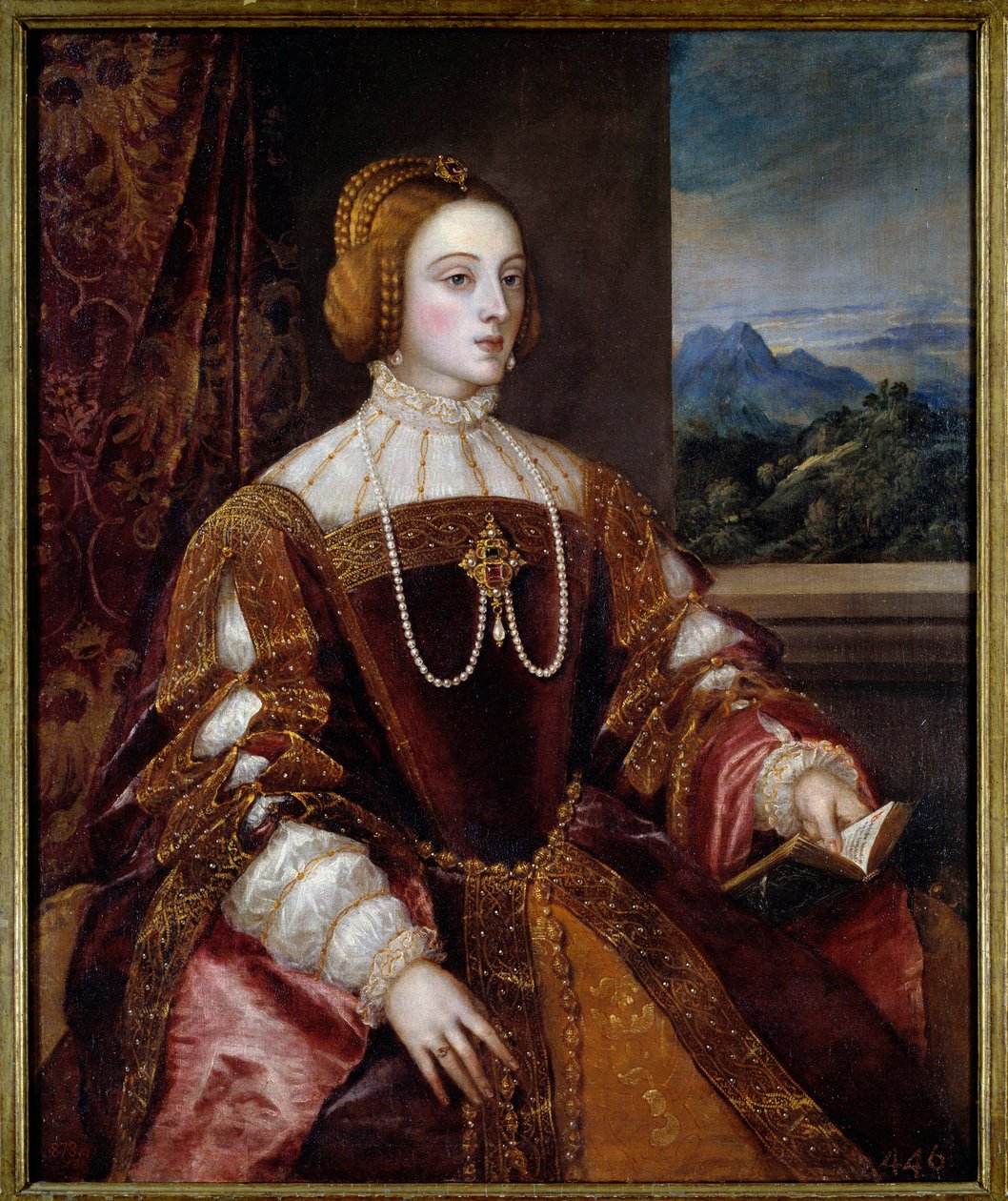 葡萄牙女王伊莎贝拉（1503-1539）的肖像 蒂齐亚诺-维切利奥（1485-1576）的画作 16世纪 太阳。1,17x0,98米 马德里，普拉多博物馆 作者 蒂齐亚诺·韦切利（Tiziano Vecelli）
