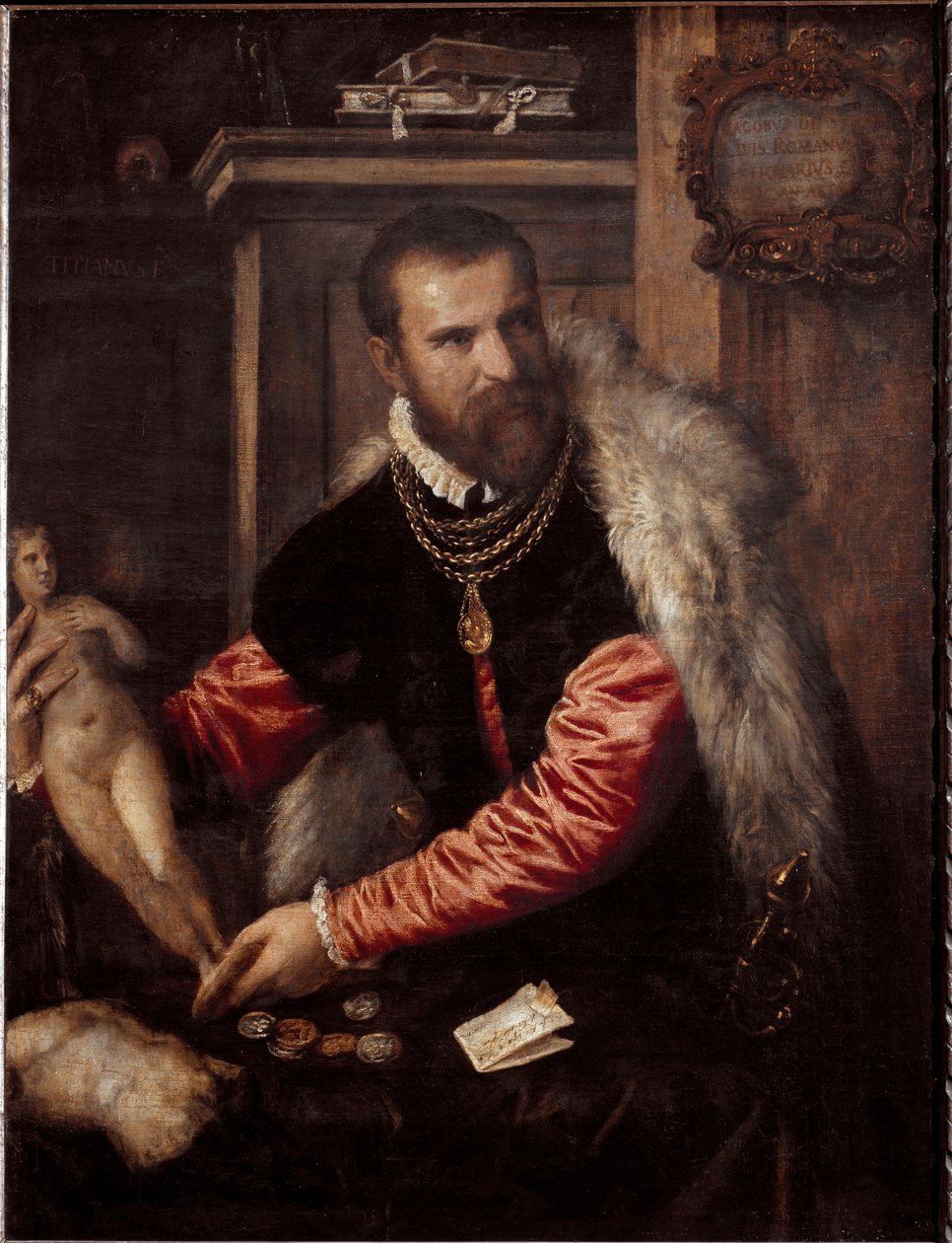 Portrait of the antique dealer and collector Jacopo Strada (Painting 作者 蒂齐亚诺·韦切利（Tiziano Vecelli）
