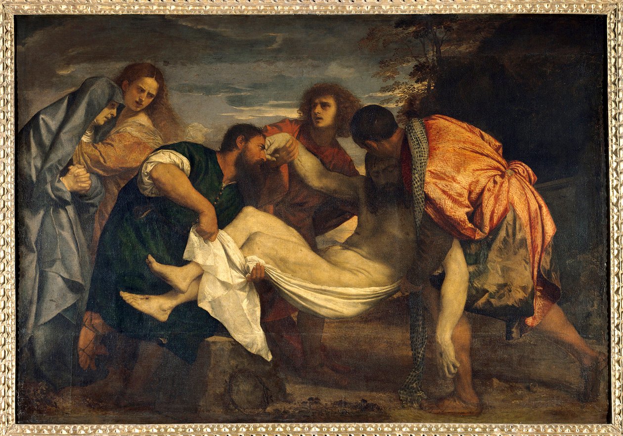 Tiziano Vecellio dit le Titian (1485-1576) 的坟墓绘画 1,48 x 2,12 m 作者 蒂齐亚诺·韦切利（Tiziano Vecelli）