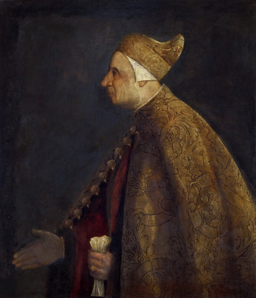 Niccolò Marcello总督的肖像，约1542年。 作者 提香