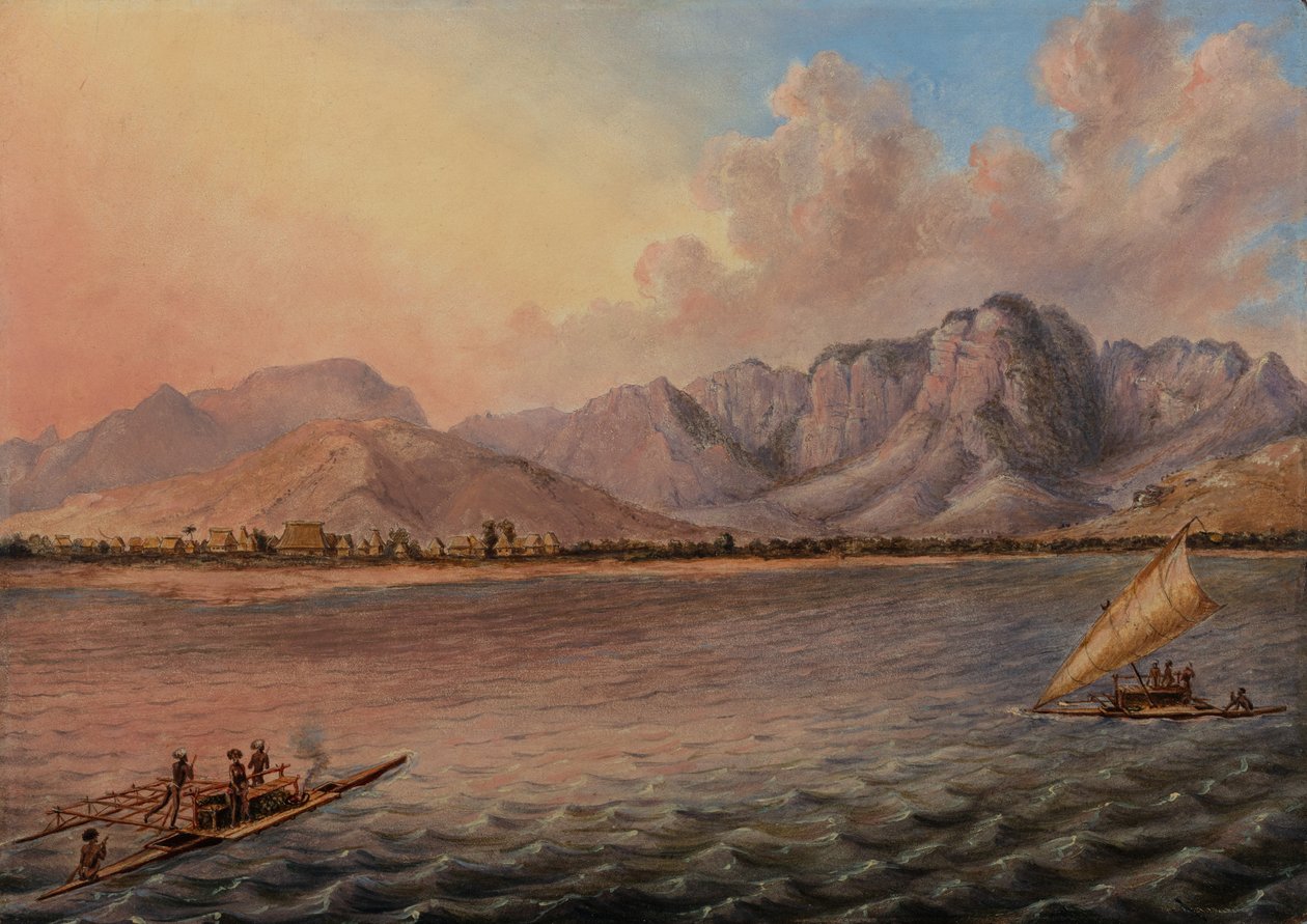 Mathwalta，斐济 Venua Levu Vitisa，约 1840 年（布面油画） 作者 Titian Ramsey Peale