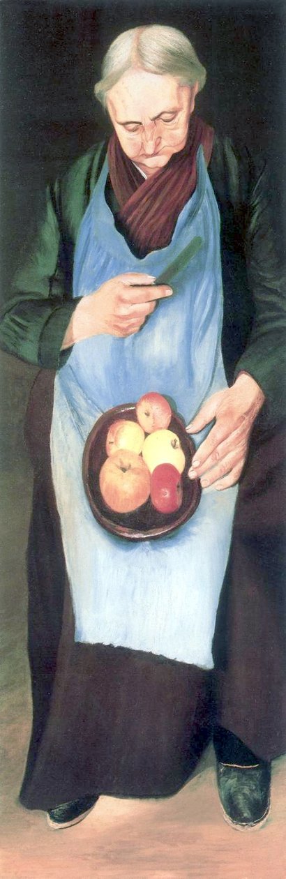 老妇人Peeliing Apple 作者 Tivadar Kosztka Csontvary