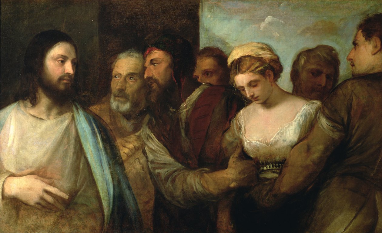 基督和淫妇，1512-15 作者 蒂齐亚诺·韦切利（Tiziano Vecelli）