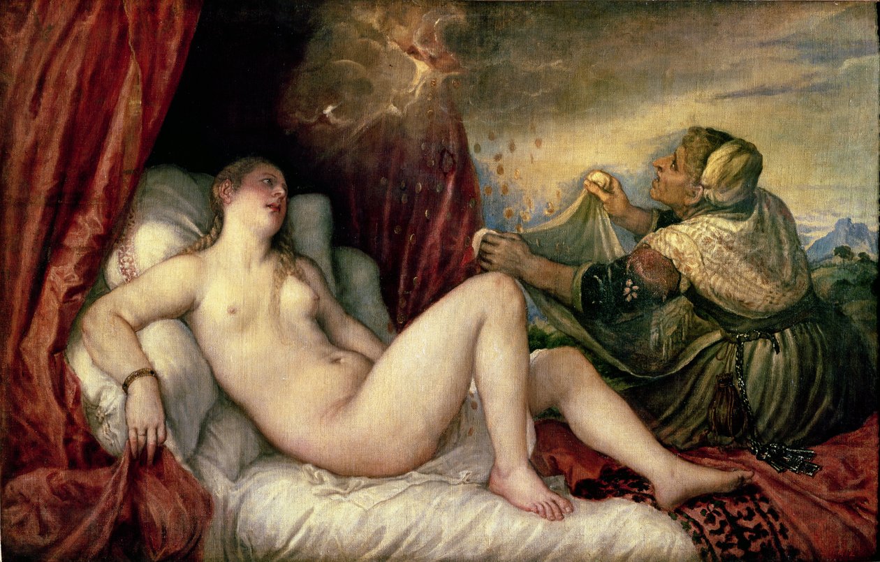 达娜厄，c.1554 作者 蒂齐亚诺·韦切利（Tiziano Vecelli）