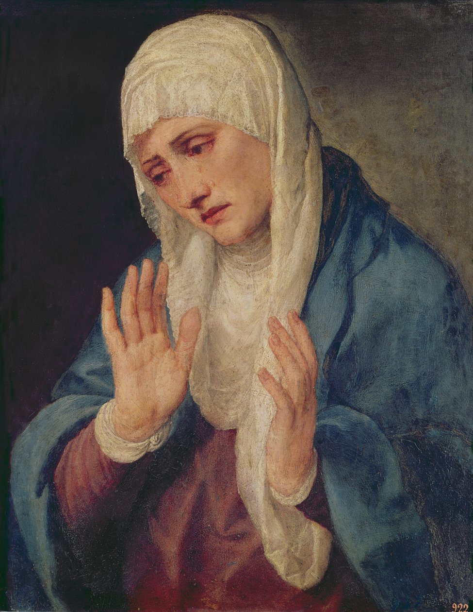 Mater Dolorosa，1555 作者 蒂齐亚诺·韦切利（Tiziano Vecelli）