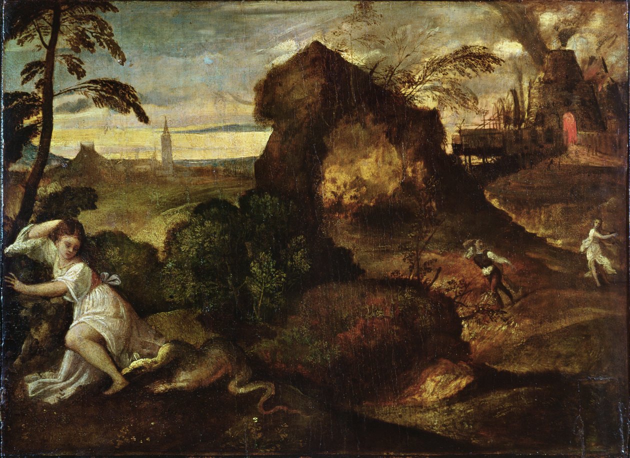 Orpheus和Eurydice 作者 蒂齐亚诺·韦切利（Tiziano Vecelli）