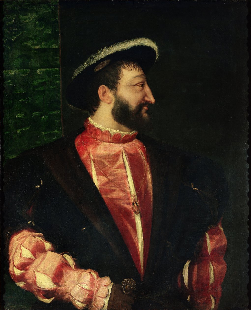 弗朗西斯一世的肖像（1494-1547）1538 作者 蒂齐亚诺·韦切利（Tiziano Vecelli）