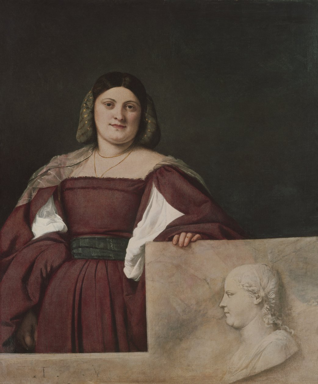夫人（La Schiavona）的画象，c.1510-12 作者 蒂齐亚诺·韦切利（Tiziano Vecelli）