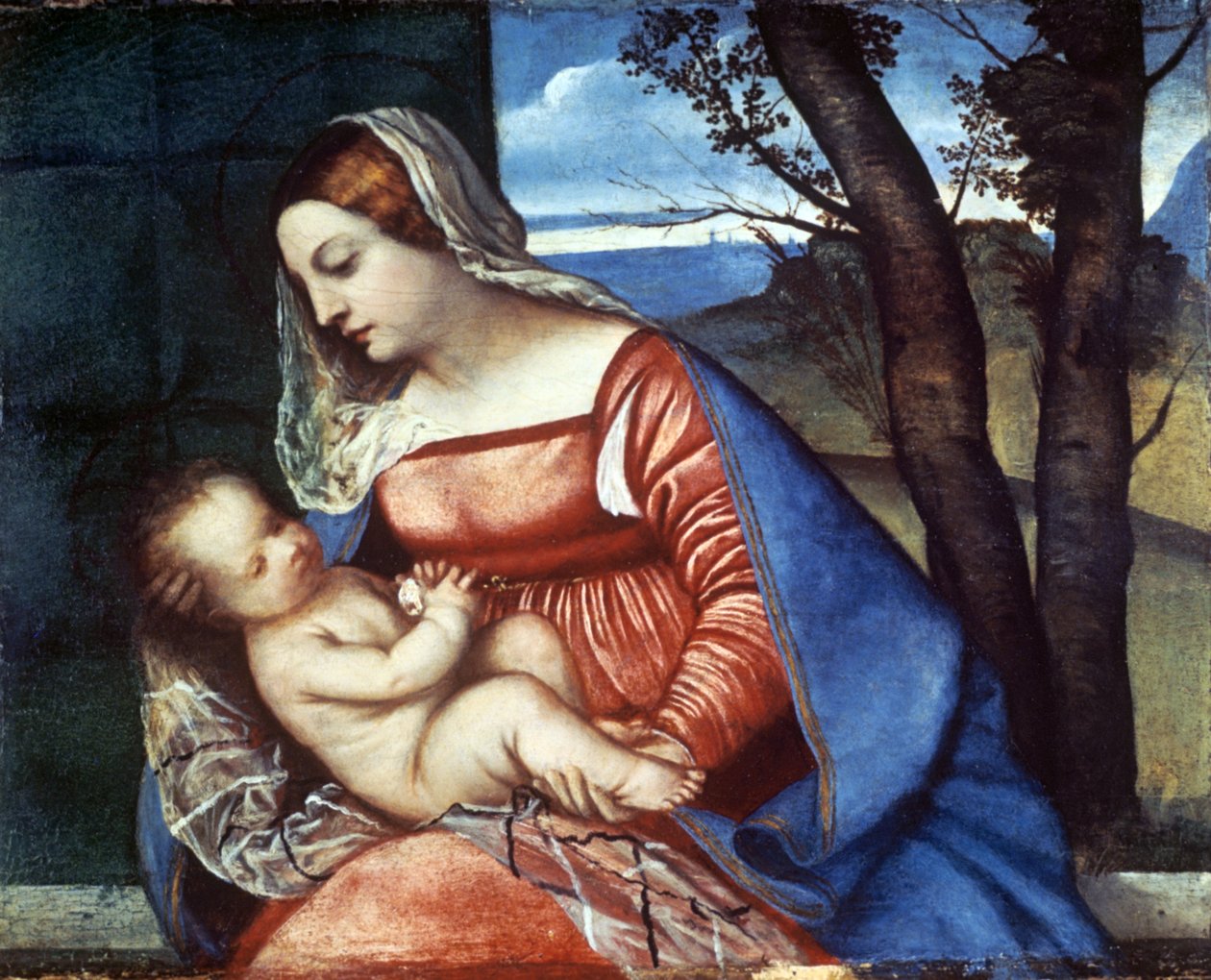 麦当娜和孩子，c1510 作者 蒂齐亚诺·韦切利（Tiziano Vecelli）