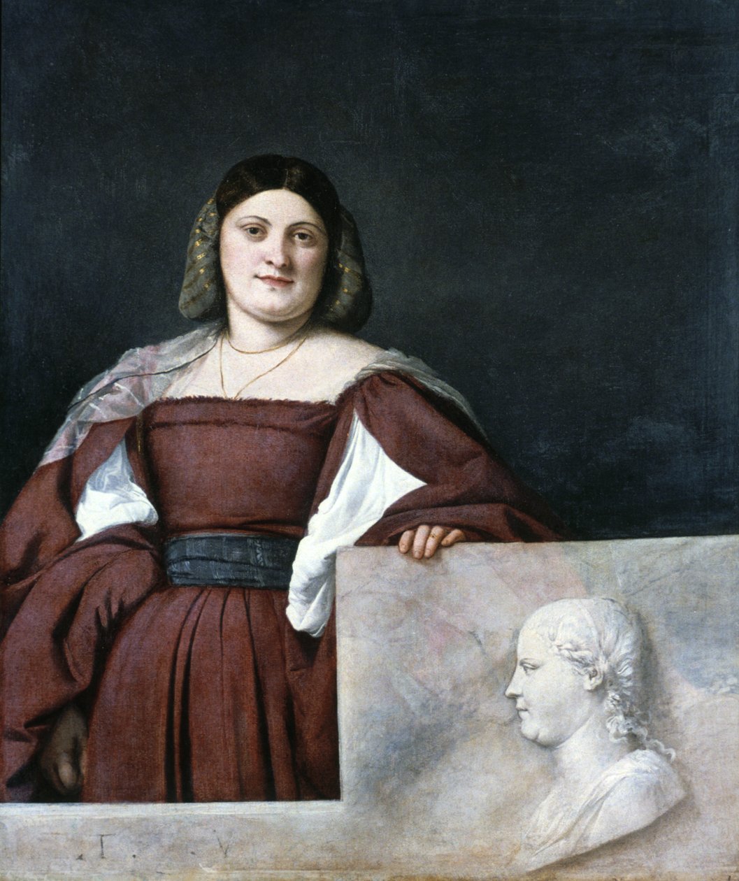 淑女肖像，La Schiavona达尔马提亚女子，c1510-1512 作者 蒂齐亚诺·韦切利（Tiziano Vecelli）