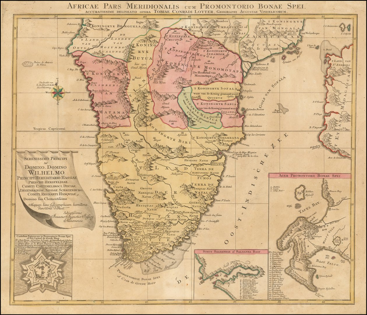 托比亚斯-康拉德-洛特绘制的 1778 年南部非洲地图 作者 托比亚斯·康拉德·洛特