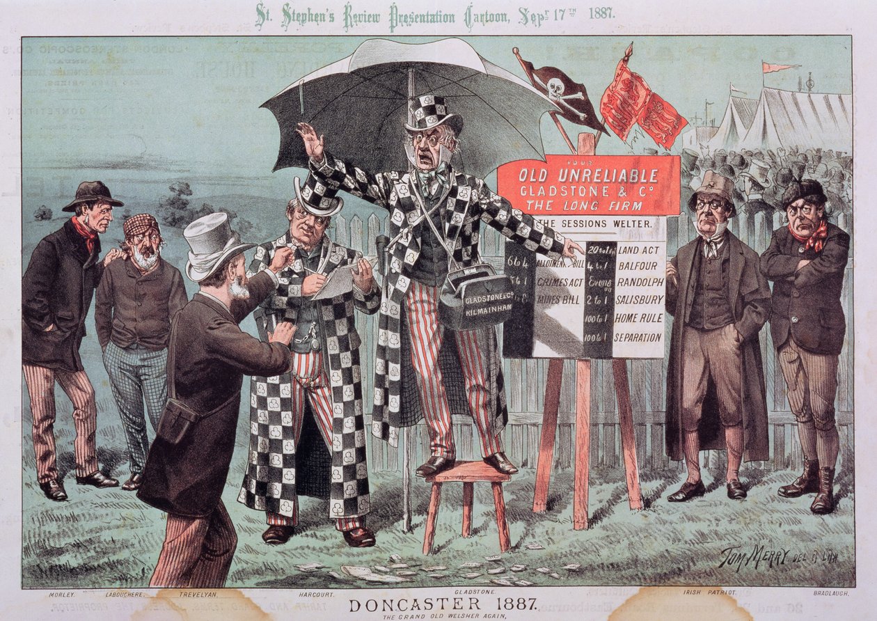 Doncaster，来自&39;St。斯蒂芬的评论演讲卡通&39;，1887年9月17日 作者 汤姆·梅利
