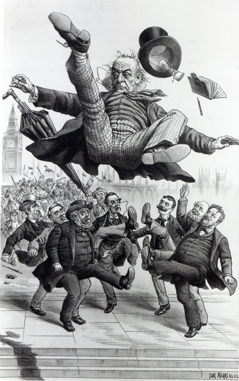 格拉德斯通被踢出议会，c.1894 作者 汤姆·梅利
