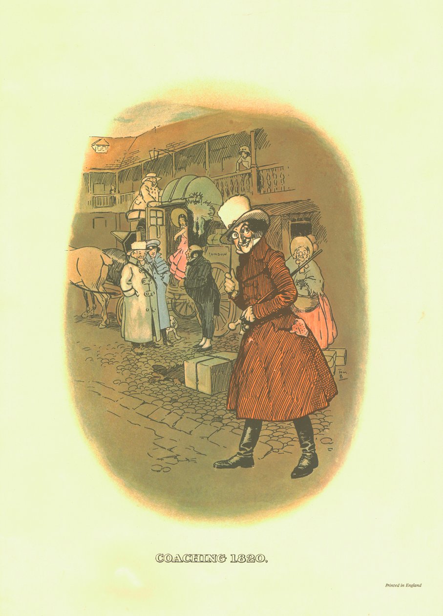教练，1820年，c1910。 作者 汤姆·布朗