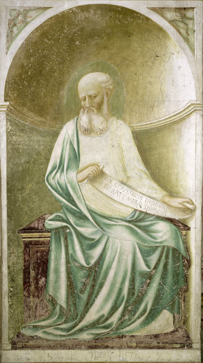 先知以赛亚，来自后殿的内部 作者 Tommaso Masolino da Panicale