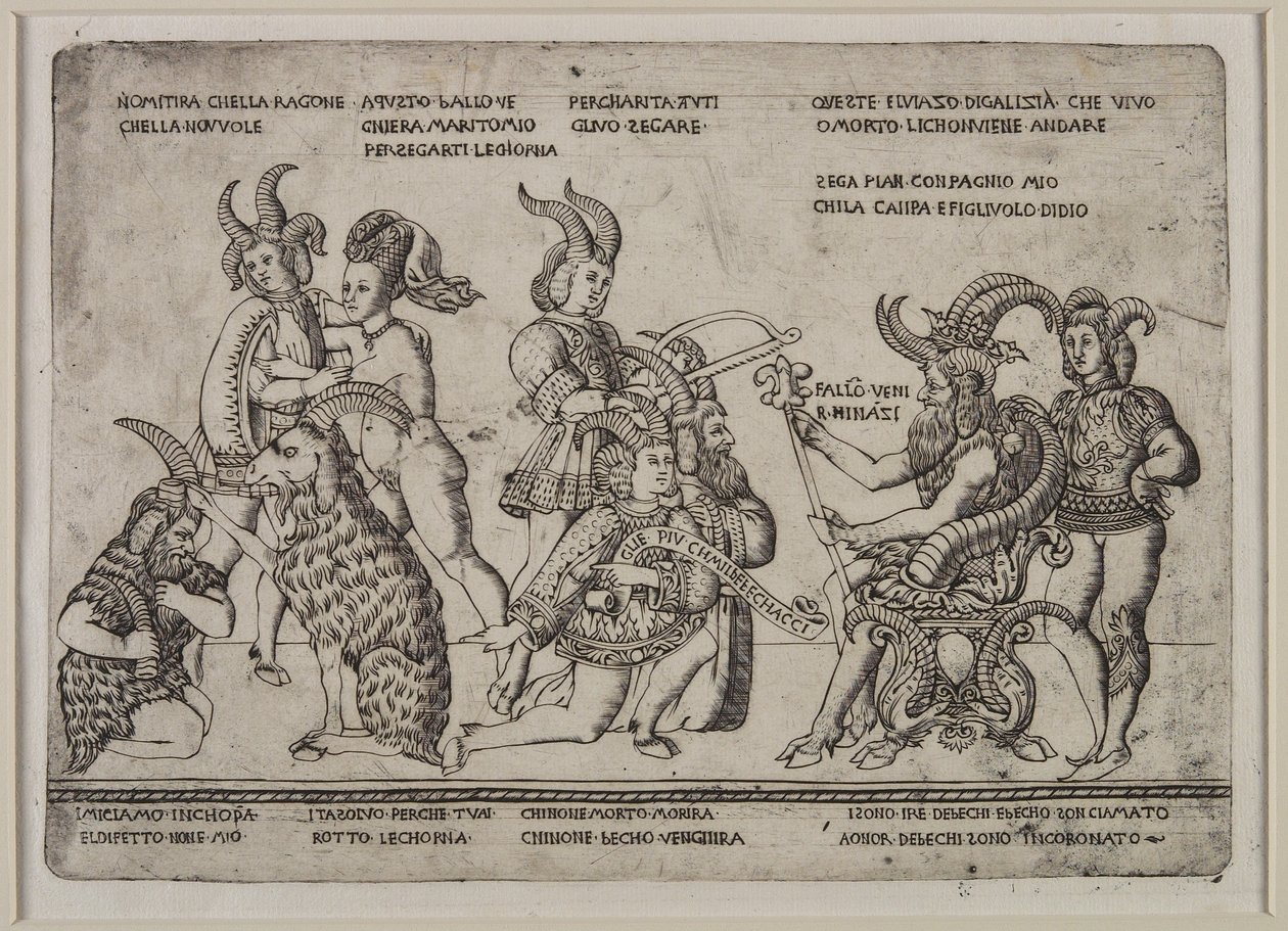 山羊之王：对Cuckolds的讽刺，c.1460-64 作者 汤马索·迪·安东尼奥·菲尼瓜拉