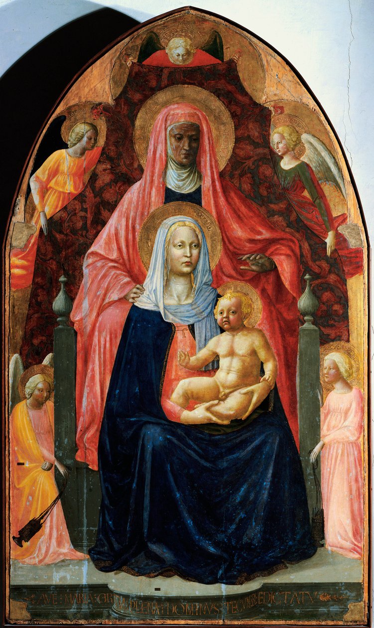 马萨乔（Tommaso di ser Giovanni di Mone Cassai）(1401-1428) 1424-1425 Dim. 175x103 cm Florence, Galleria degli Uffizi (Office) 作者 托马索·马萨乔