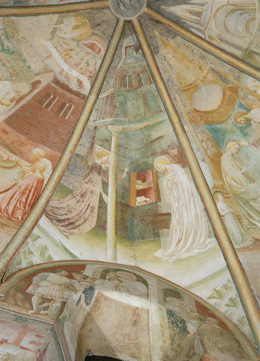 天使报喜 作者 Tommaso Masolino da Panicale