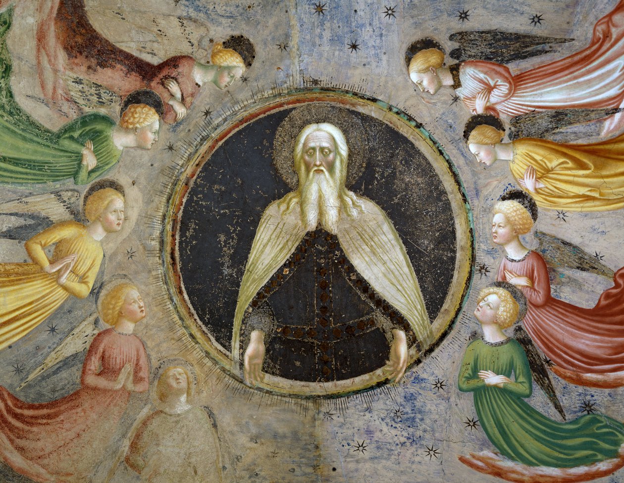 Eternal father surrounded by angels 作者 Tommaso Masolino da Panicale