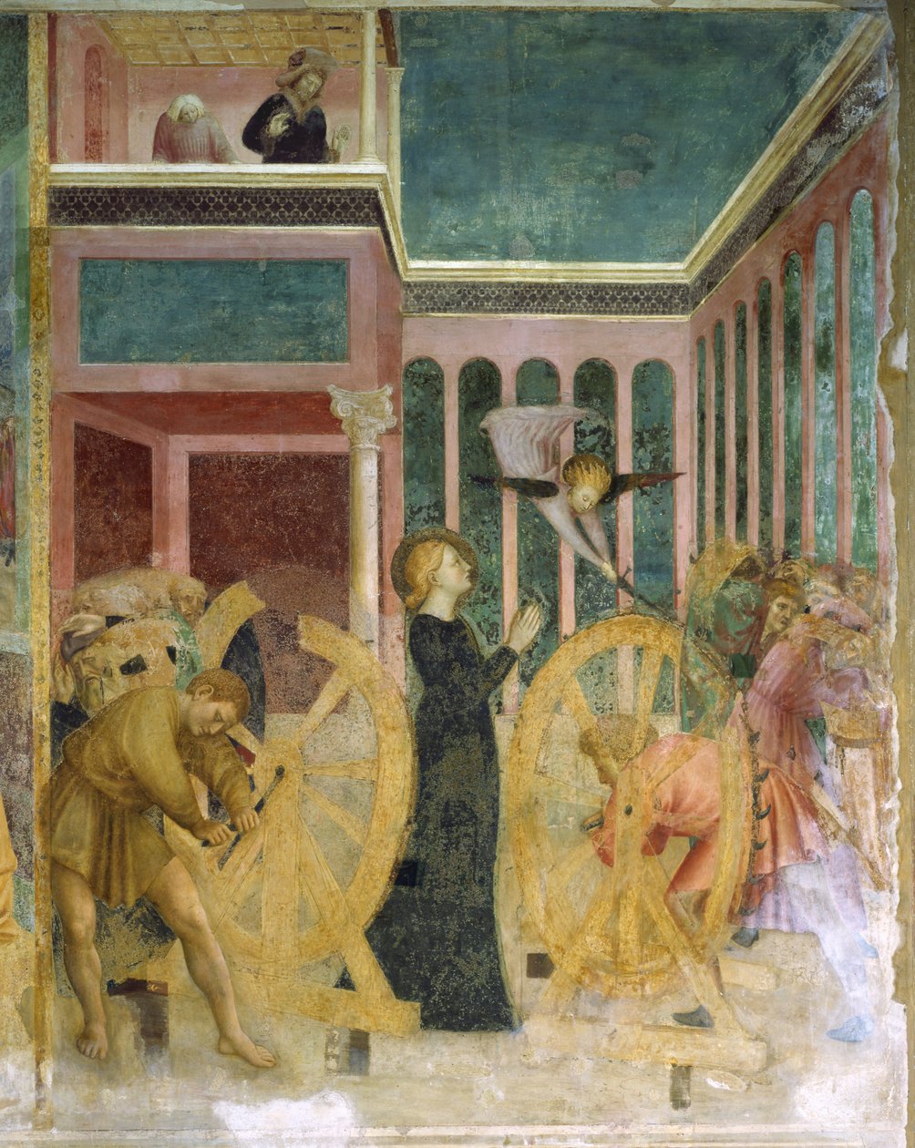 圣凯瑟琳被天使救出 作者 Tommaso Masolino da Panicale