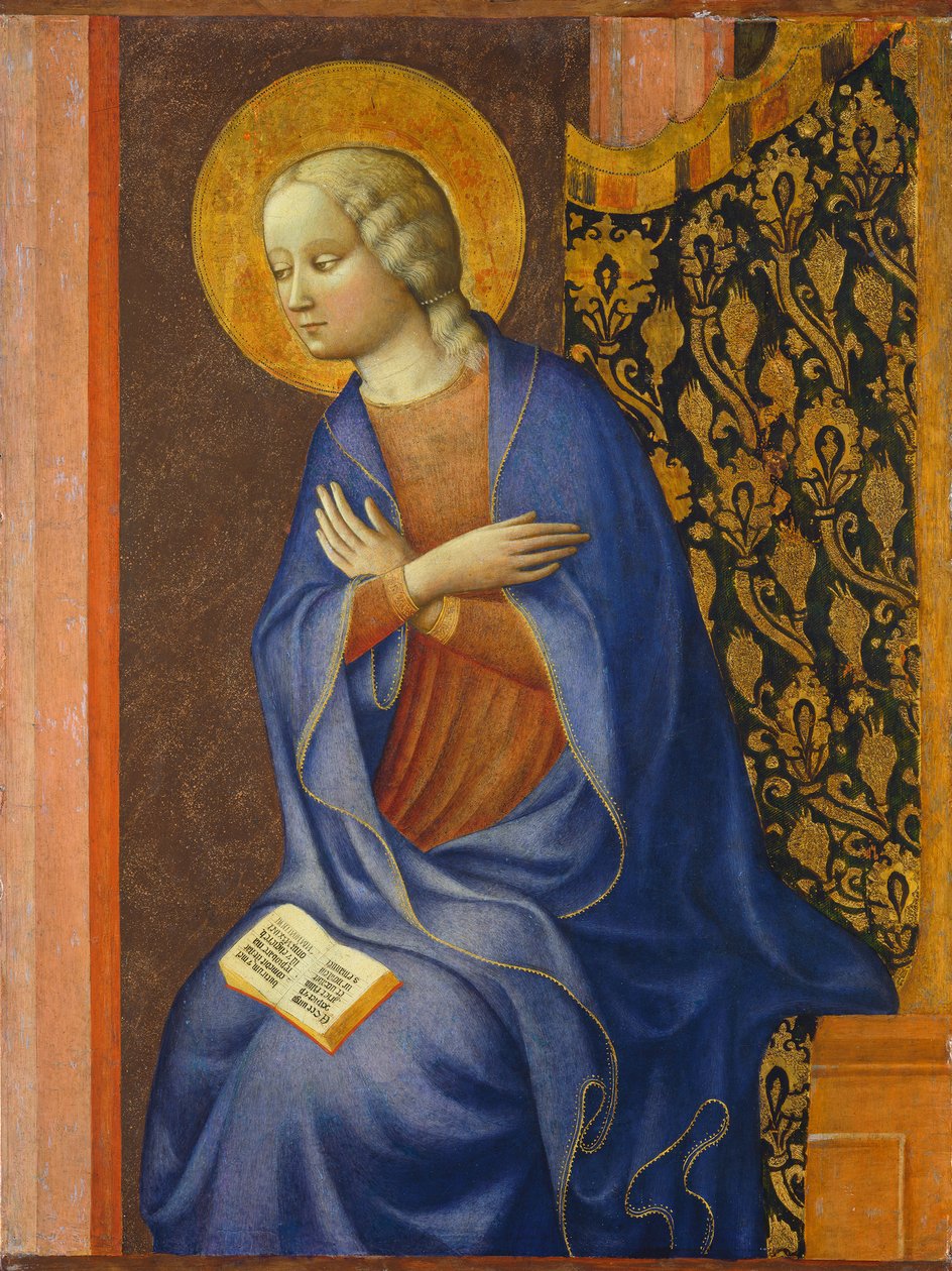 维尔京天使报喜c。 1430（面板上的蛋彩画） 作者 Tommaso Masolino da Panicale