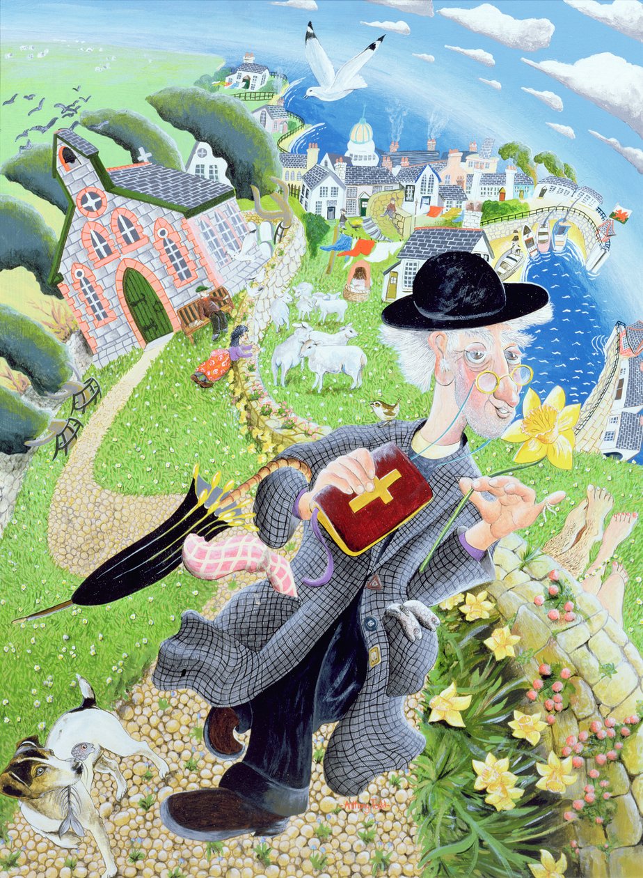 Parson Eli Jenkins为所有人提供了祈祷，2007年（面板上的丙烯酸树脂） 作者 托尼·托德