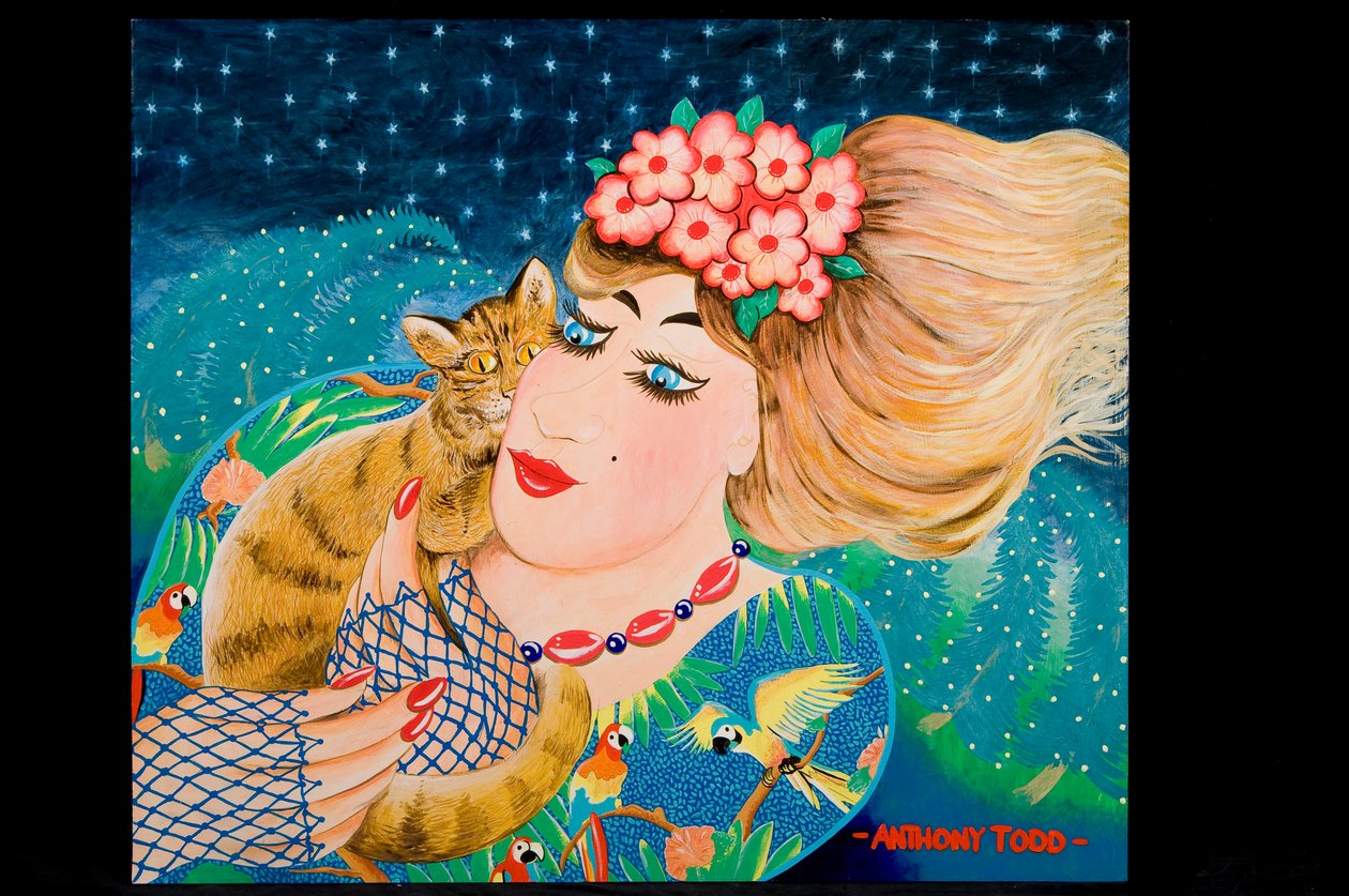 蒂娜和泰迪，2010年（丙烯酸船上） 作者 托尼·托德