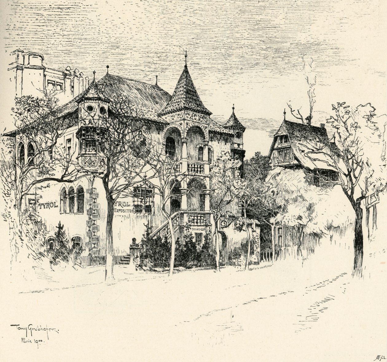 托尼·格鲁伯弗（Tony Grubhofer），蒂罗尔城堡（Chateau Tyrolen），1900年。 作者 托尼·格鲁伯霍夫（Tony Grubhofer）