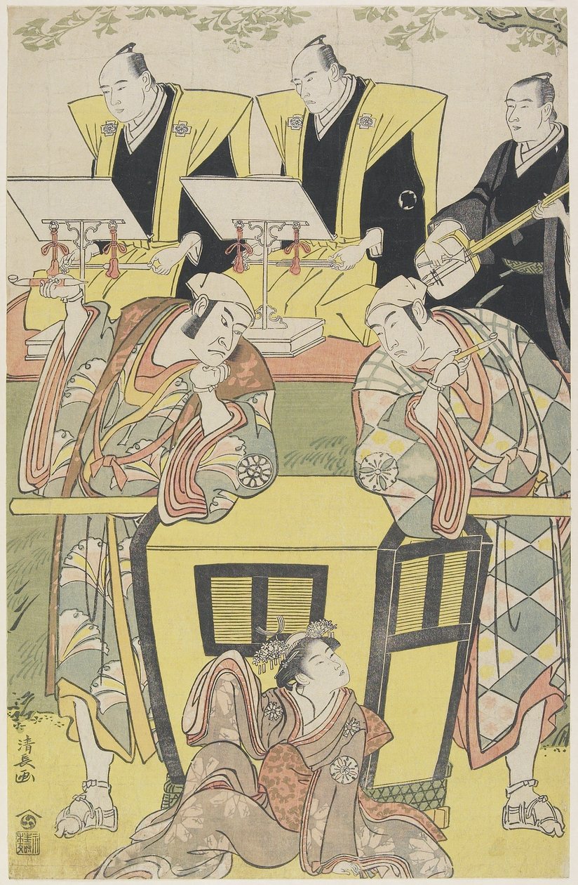 （场景来自Shosa Modori kago iro ni aikata），1788年 作者 永永鸟居