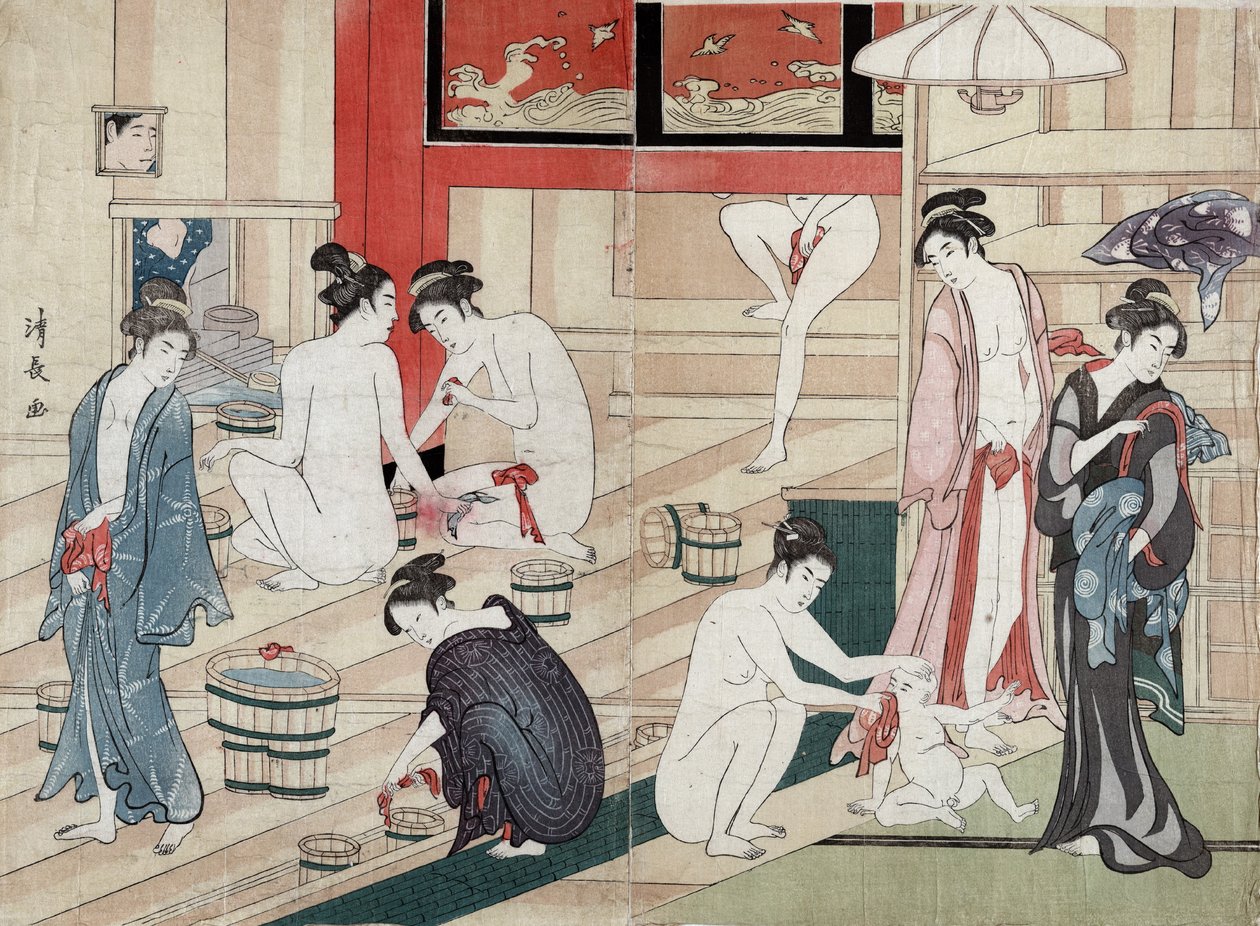 公共澡堂，1780年 作者 永永鸟居