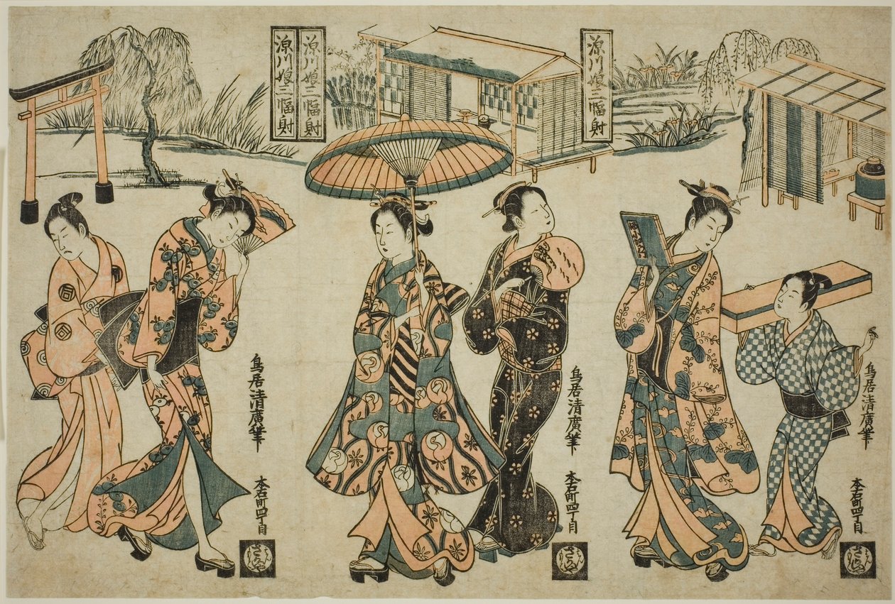 深川少女 - 三联画（深川音乐三联画） 作者 鸟居清宏