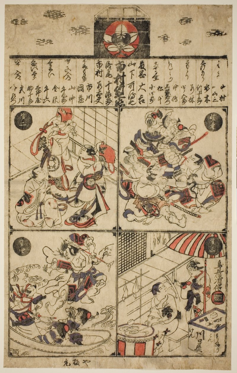 市村剧场海报（Ichimuraza tsuji banzuke） 作者 鸟居清二