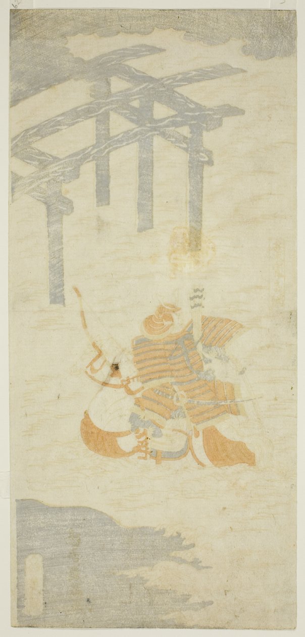 骑马渡过宇治川的勇士佐佐木城隆纲 作者 鸟井清光一号
