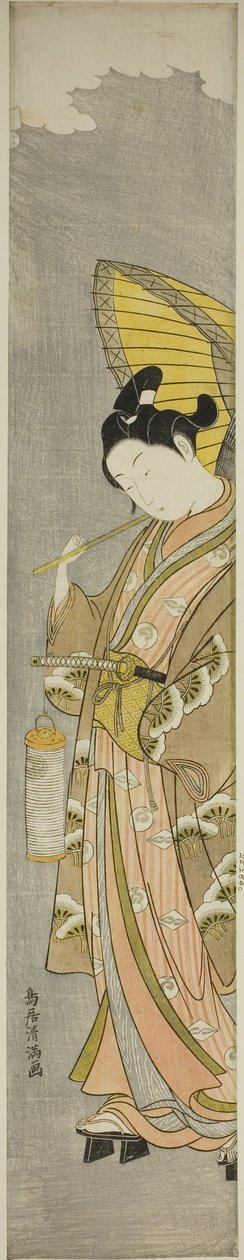 撑伞提灯的年轻人 作者 鸟井清光一号