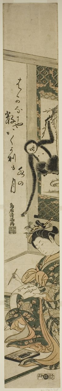 年轻女子和长臂猿 作者 鸟井清光一号