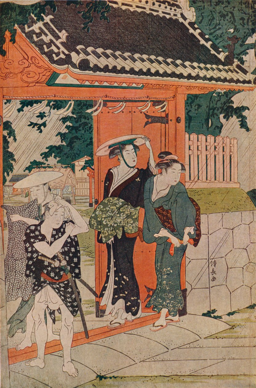 1787年，Mimeguri Inari神社发生骤雨 作者 永永鸟居