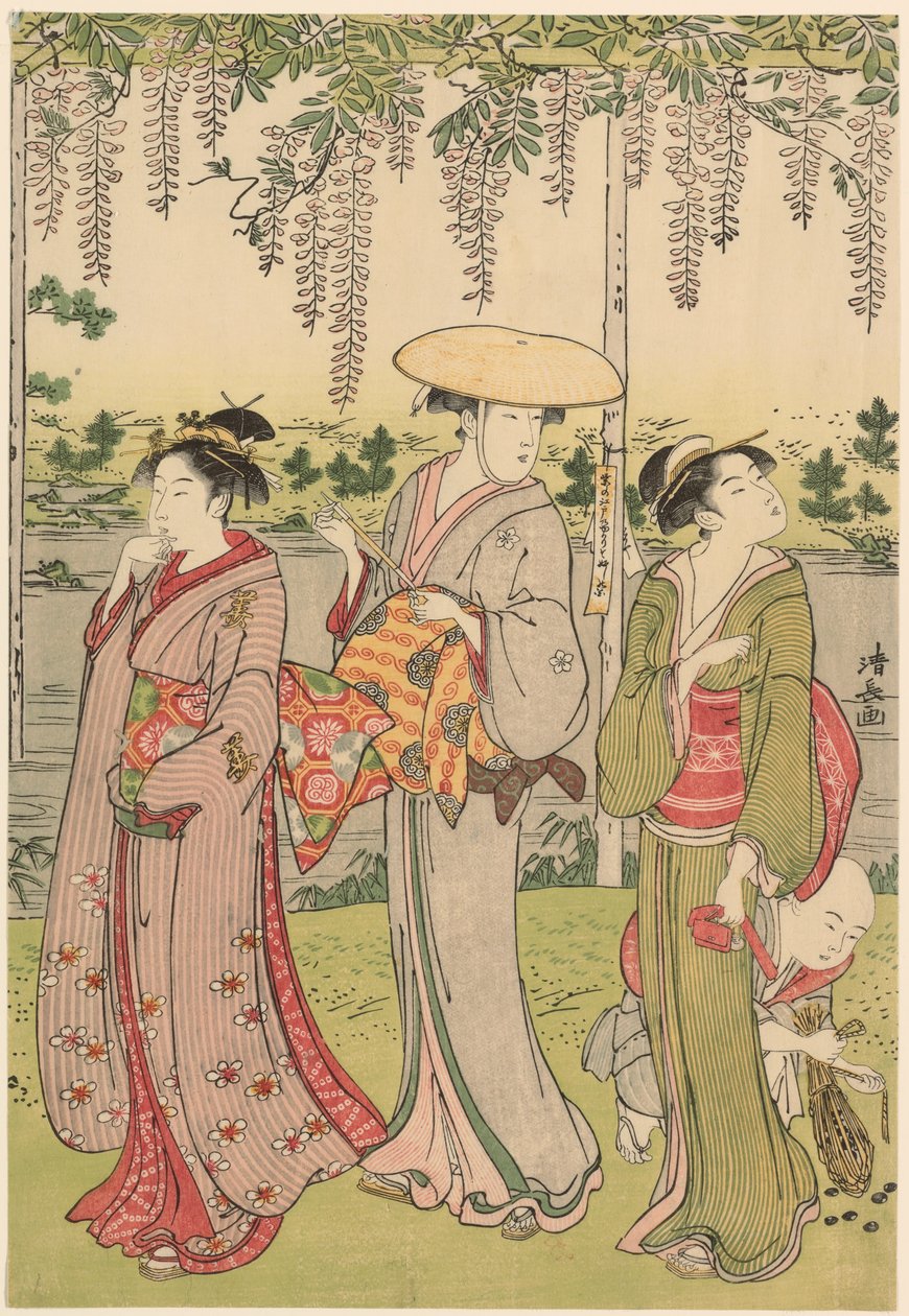 欣赏龟户神社的紫藤花 作者 永永鸟居