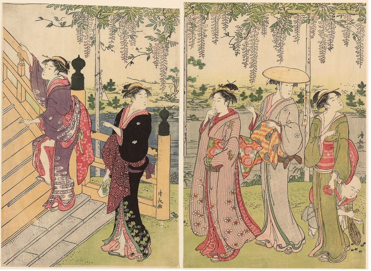 龟户神社赏紫藤 作者 永永鸟居